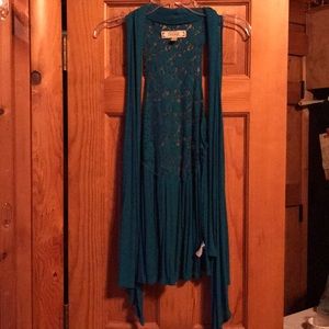 Bright Blue lacy Vest